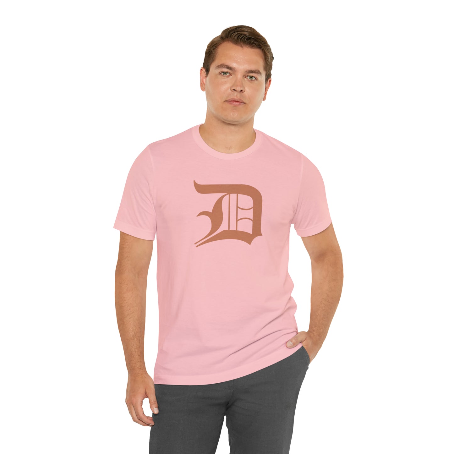 Detroit 'Old English D' T-Shirt (Copper Color) | Unisex Standard