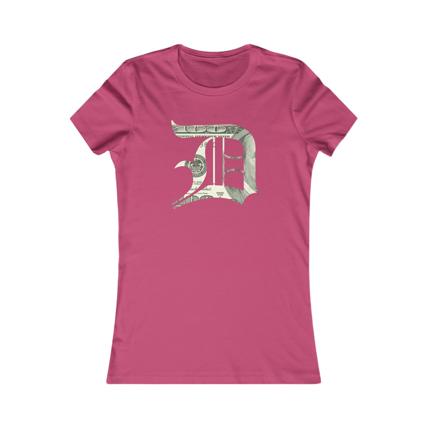 Detroit 'Old English D' T-Shirt (Benjamins Edition) | Women's Slim Fit