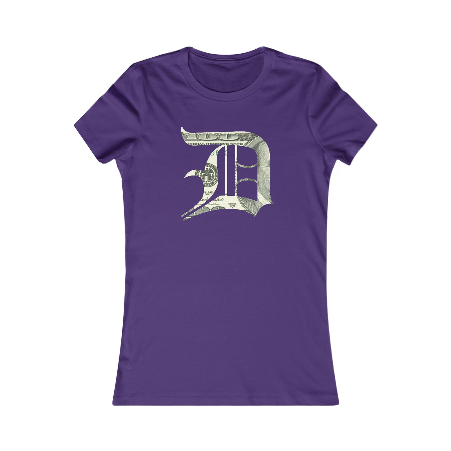 Detroit 'Old English D' T-Shirt (Benjamins Edition) | Women's Slim Fit