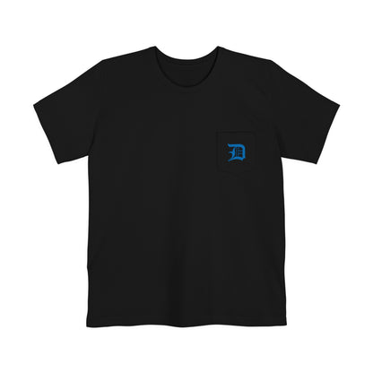 Detroit 'Old English D' Pocket T-Shirt (Azure) | Unisex Standard