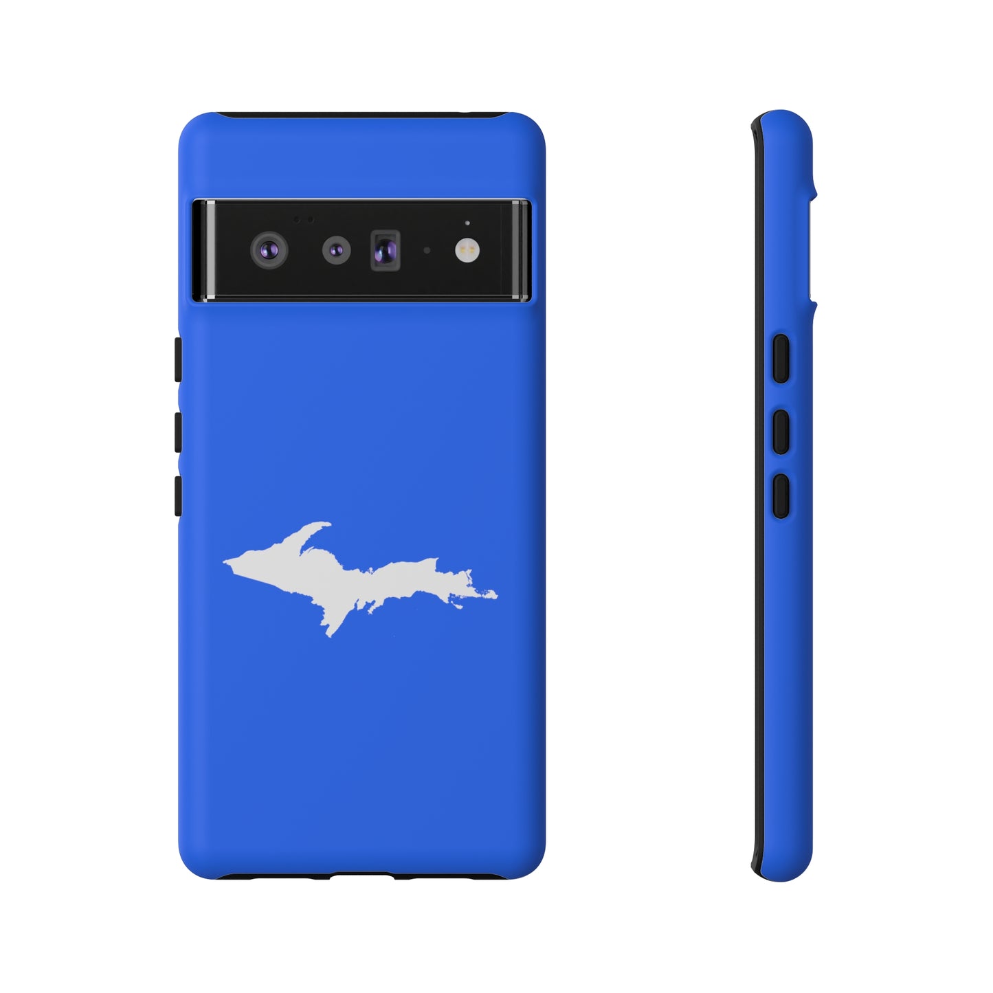 Michigan Upper Peninsula Tough Phone Case (Motor Town Blue w/ UP Outline) | Samsung & Pixel Android