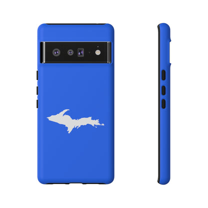 Michigan Upper Peninsula Tough Phone Case (Motor Town Blue w/ UP Outline) | Samsung & Pixel Android