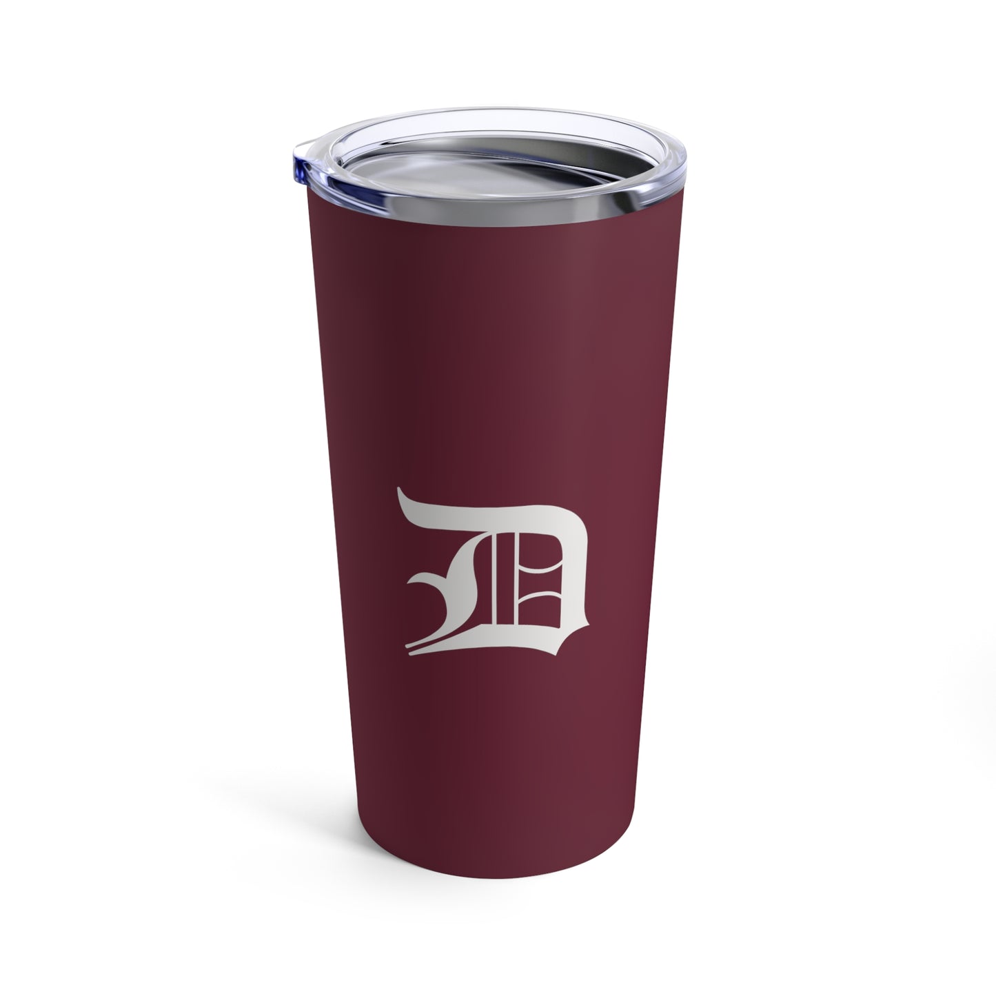 Detroit 'Old English D' Tumbler | Old Mission Burgundy - 20oz