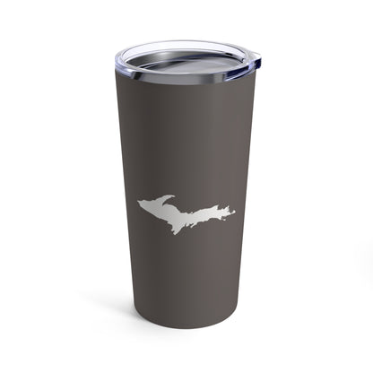 Michigan Upper Peninsula Tumbler (w/ UP Outline) | Warren Tank Grey - 20oz