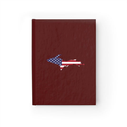 Michigan Upper Peninsula Blank Sketchbook (w/ UP USA Flag) | Cherrywood Color