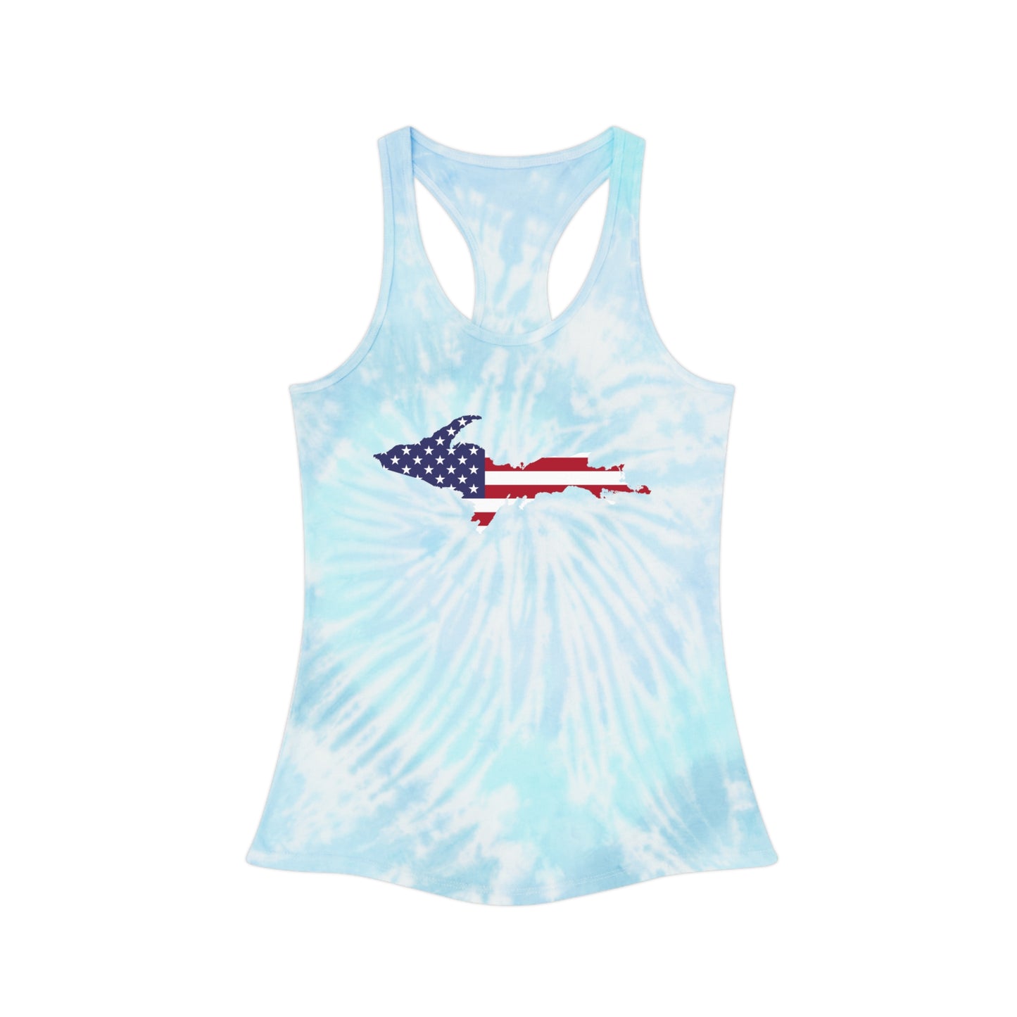 Michigan Upper Peninsula Tank Top (w/ UP USA Flag) | Tie-Dye Racerback