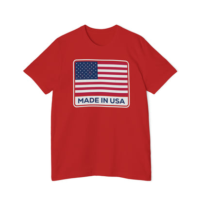 'Made in USA' T-Shirt (Square Flag Slate ) | Made in USA