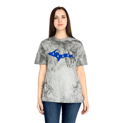 Michigan Upper Peninsula T-Shirt (w/ UP Quebec Flag Outline) | Unisex Color Blast