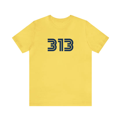 Detroit '313' T-Shirt (1970s Audiophile Font) | Unisex Standard Fit