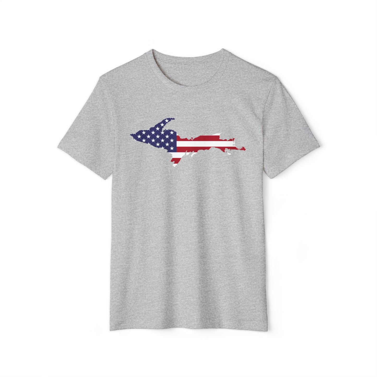 Michigan Upper Peninsula T-Shirt (w/ UP USA Flag) | Unisex Recycled Organic