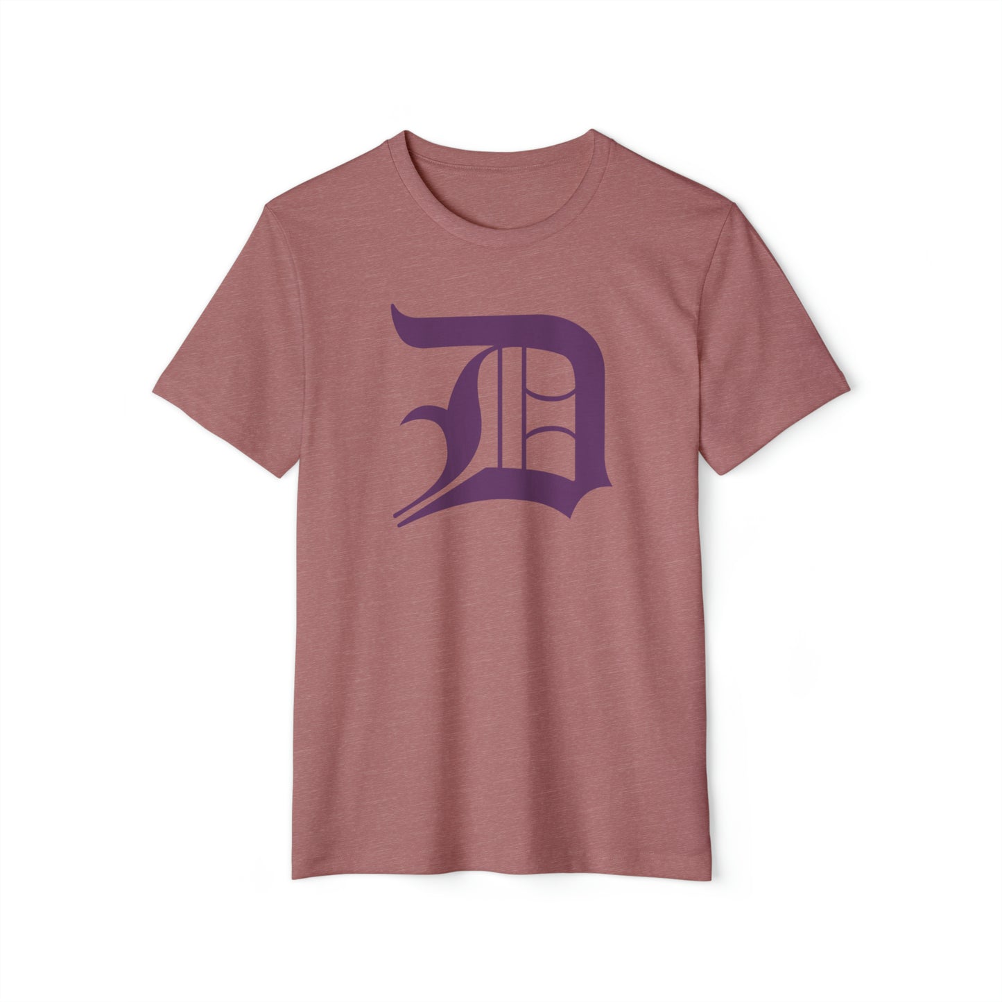 Detroit 'Old English D' T-Shirt (Plum) | Unisex Recycled Organic