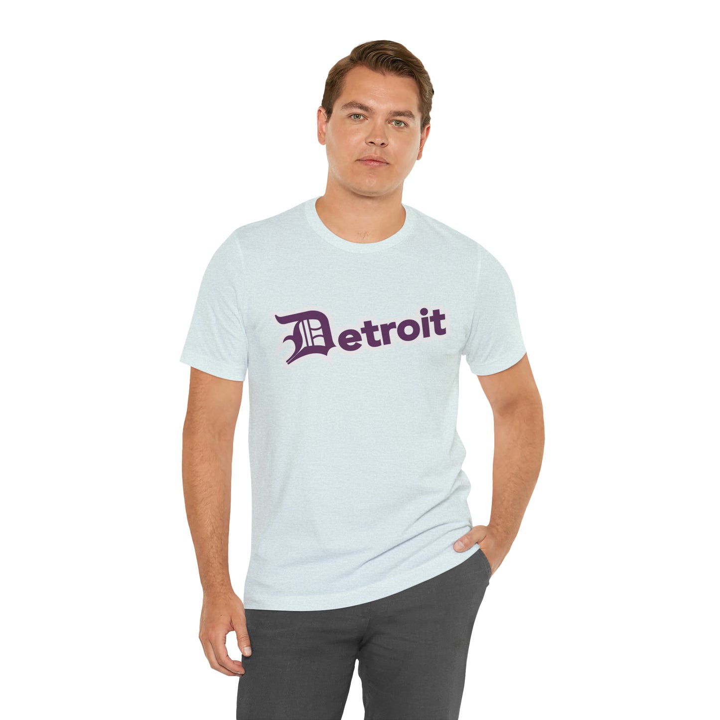 'Detroit' T-Shirt (Plum w/ Old English 'D') | Unisex Standard