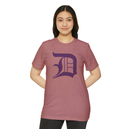 Detroit 'Old English D' T-Shirt (Plum) | Unisex Recycled Organic