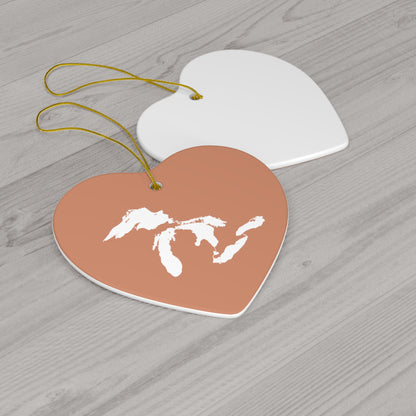 Great Lakes Christmas Ornament (Copper) | Ceramic - 4 Shapes