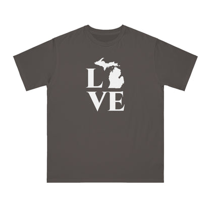 Michigan 'Love' T-Shirt (Roman Font) | Unisex Organic