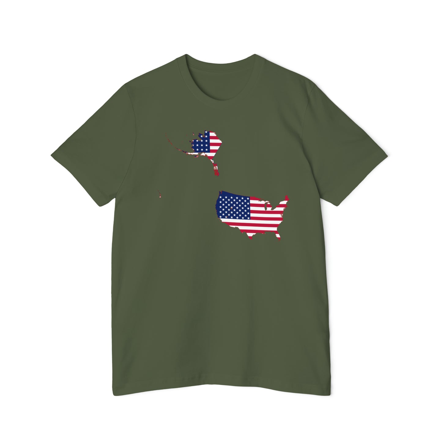 United States Flag Map T-Shirt (50 States To Scale) | Made in USA