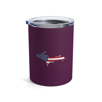 Michigan Upper Peninsula Tumbler (w/ UP USA Flag) | Tyrian Purple - 10oz