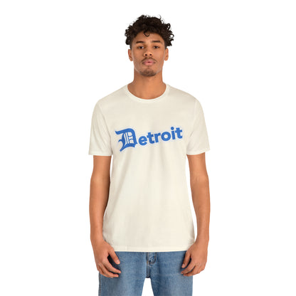 'Detroit' T-Shirt (Azure w/ Old English 'D') | Unisex Standard