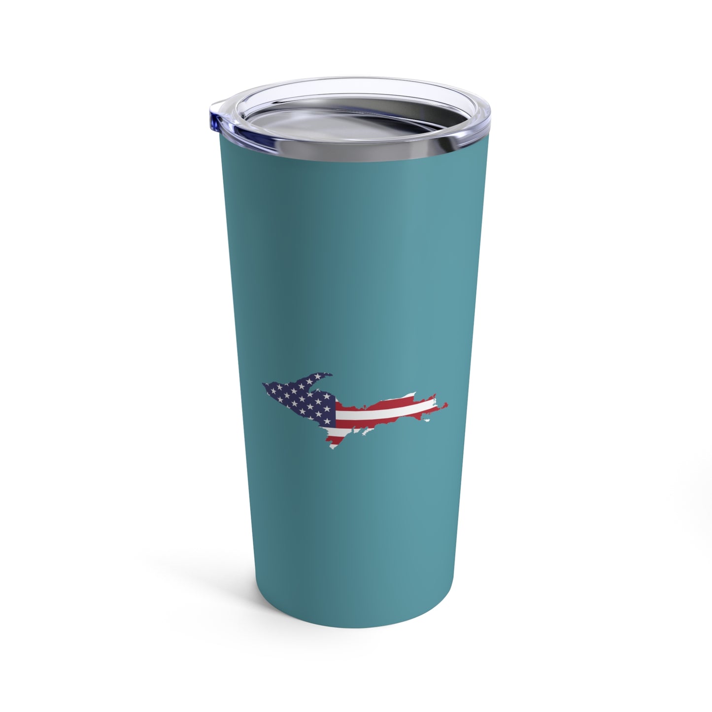 Michigan Upper Peninsula Tumbler (w/ UP USA Flag) | Lake Huron Blue - 20oz