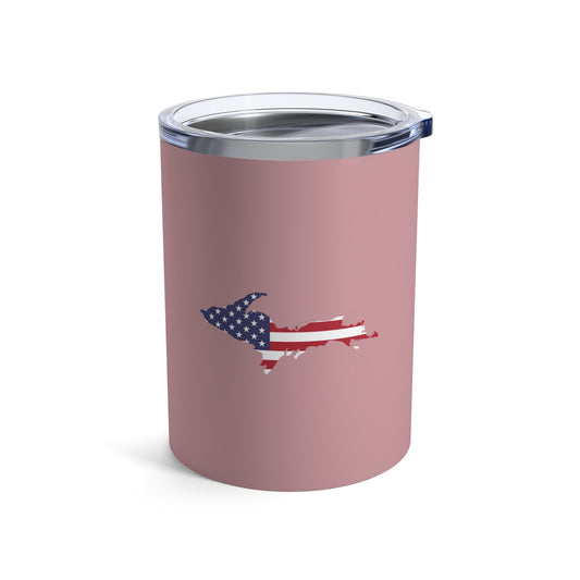 Michigan Upper Peninsula Tumbler (w/ UP USA Flag) | Cherry Blossom Pink - 10oz