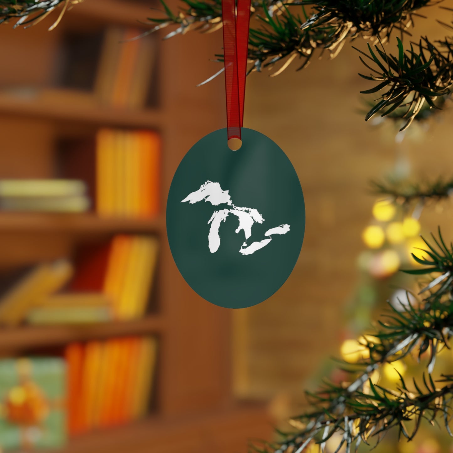 Great Lakes Christmas Ornament | Metal - Laconic Green