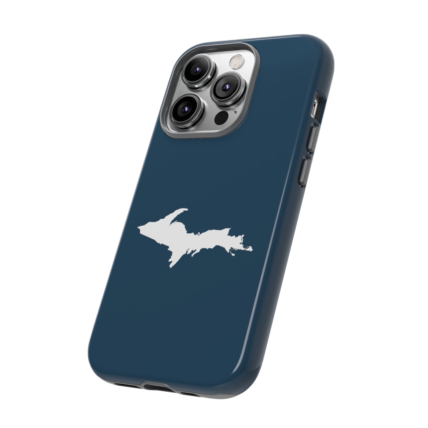 Michigan Upper Peninsula Tough Phone Case ('37 Caddie Cavalier Blue w/ UP Outline) | Apple iPhone