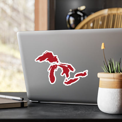 Great Lakes Kiss-Cut Windshield Decal | Thimbleberry Red