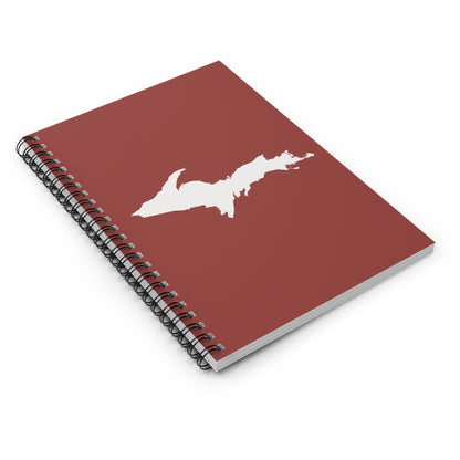 Michigan Upper Peninsula Spiral Notebook (w/ UP Outline) | Ore Dock Red