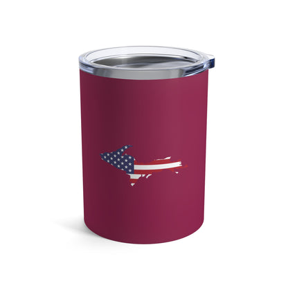 Michigan Upper Peninsula Tumbler (w/ UP USA Flag) | Ruby Red - 10oz