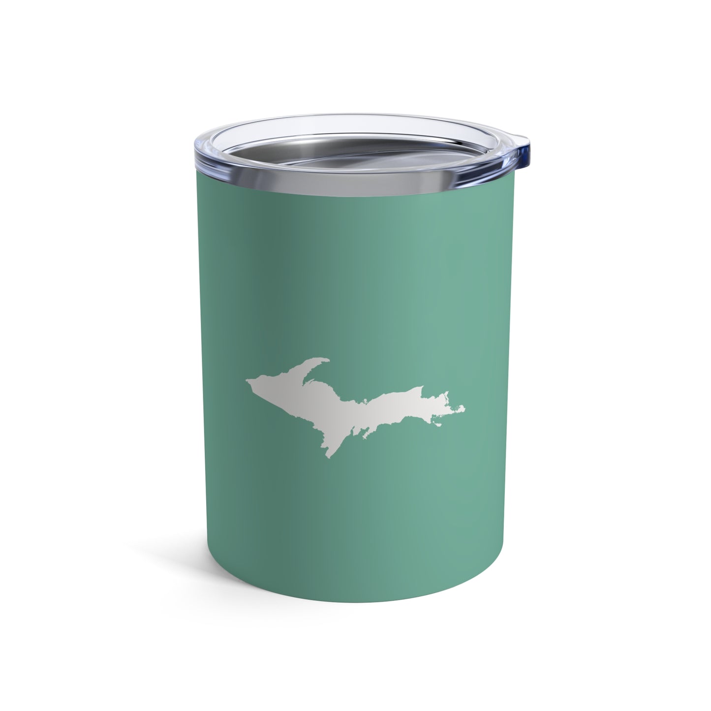 Michigan Upper Peninsula Tumbler (w/ UP Outline) | Metallic Mint Green - 10oz