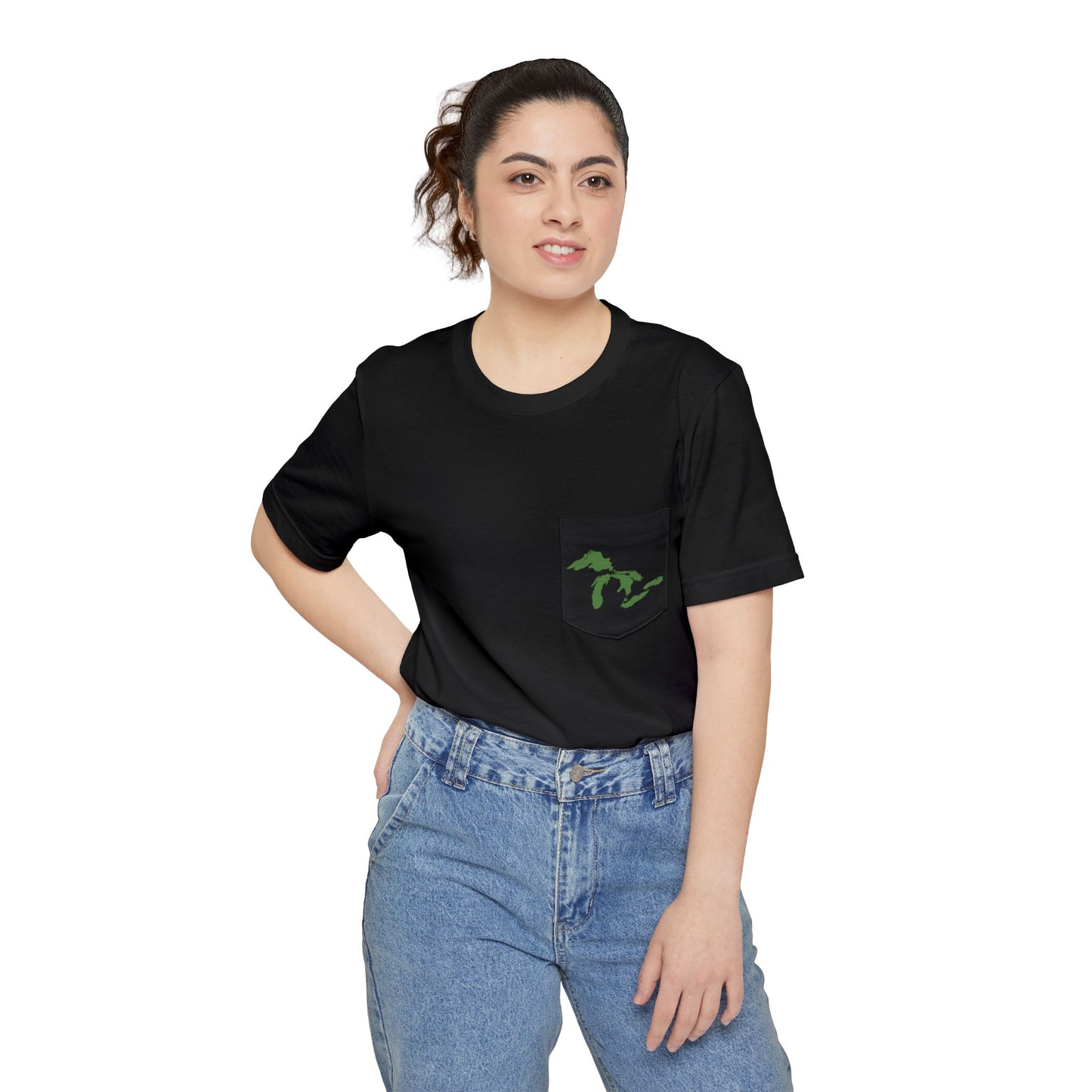 Great Lakes Pocket T-Shirt | Unisex Standard - Pine Green