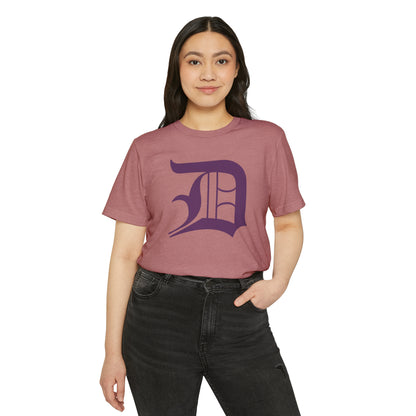 Detroit 'Old English D' T-Shirt (Plum) | Unisex Recycled Organic