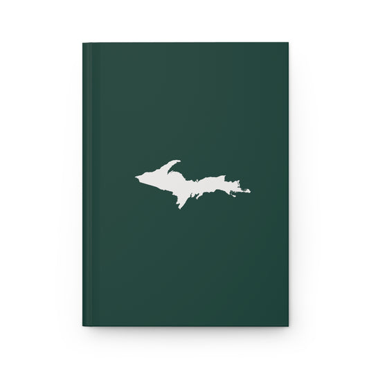 Michigan Upper Peninsula Hardcover Journal (Laconic Green w/ UP Outline) | Ruled - 150pgs