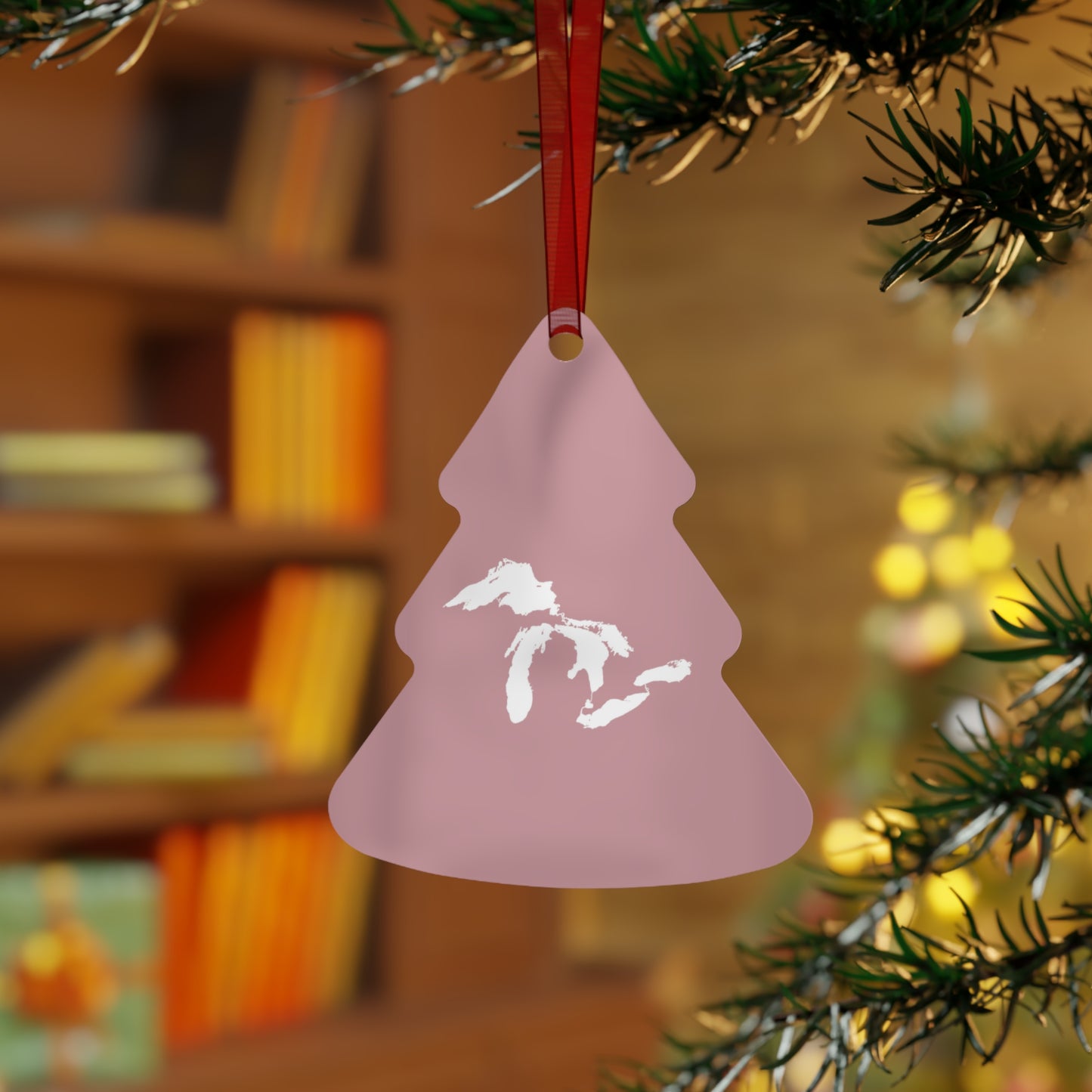 Great Lakes Christmas Ornament | Metal - Cherry Blossom Pink