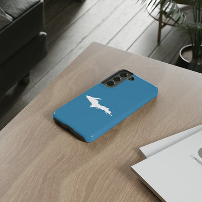 Michigan Upper Peninsula Tough Phone Case (Lake Michigan Blue w/ UP Outline) | Samsung & Pixel Android