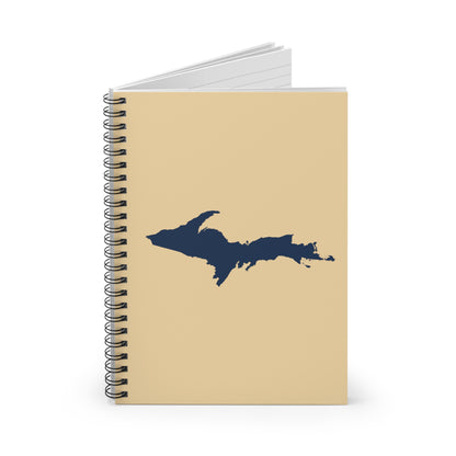 Michigan Upper Peninsula Spiral Notebook (w/ UP Outline) | Maple Color