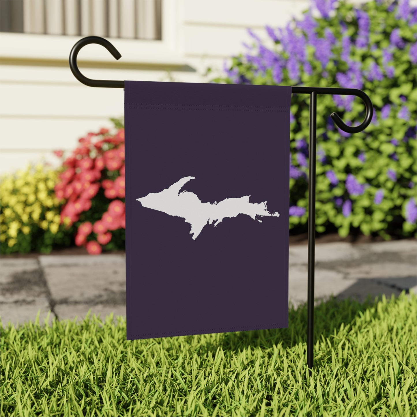 Michigan Upper Peninsula Home & Garden Flag (w/ UP Outline) | Blackcurrant