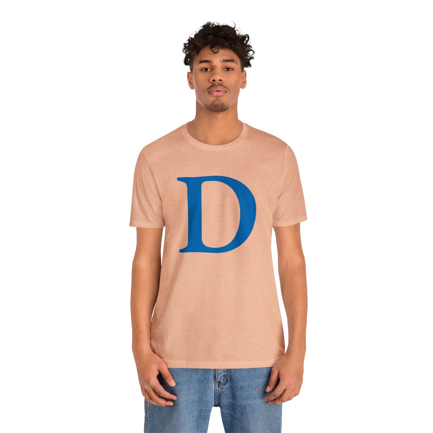 'Old French D' T-Shirt (Azure) | Unisex Standard Fit