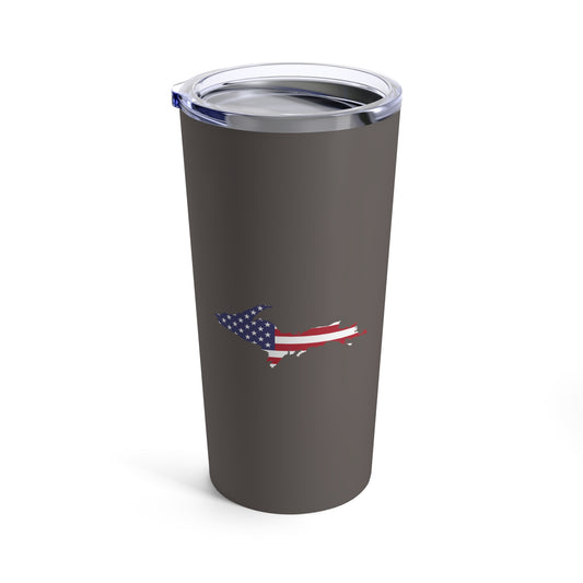 Michigan Upper Peninsula Tumbler (w/ UP USA Flag) | Warren Tank Grey - 20oz