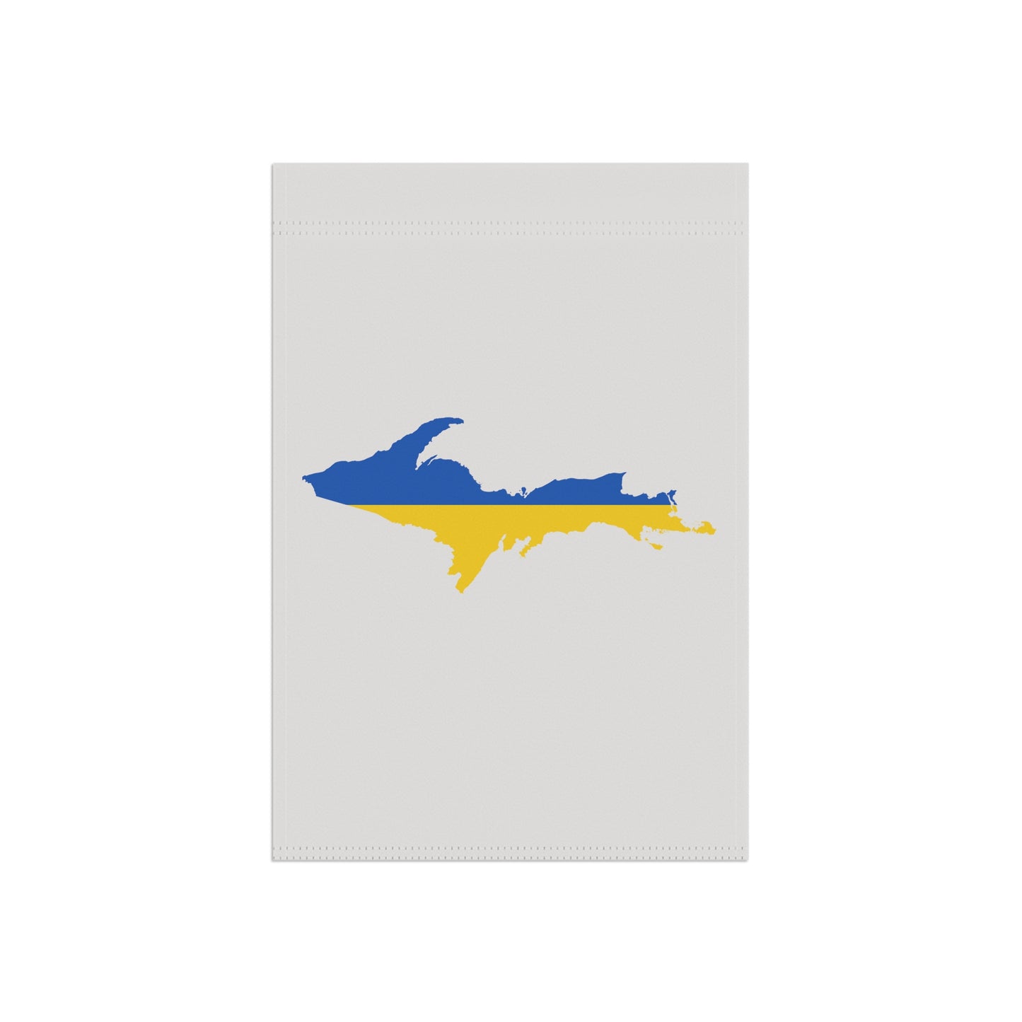 Michigan Upper Peninsula Home & Garden Flag (w/ UP Ukraine Flag) | Birch Bark White