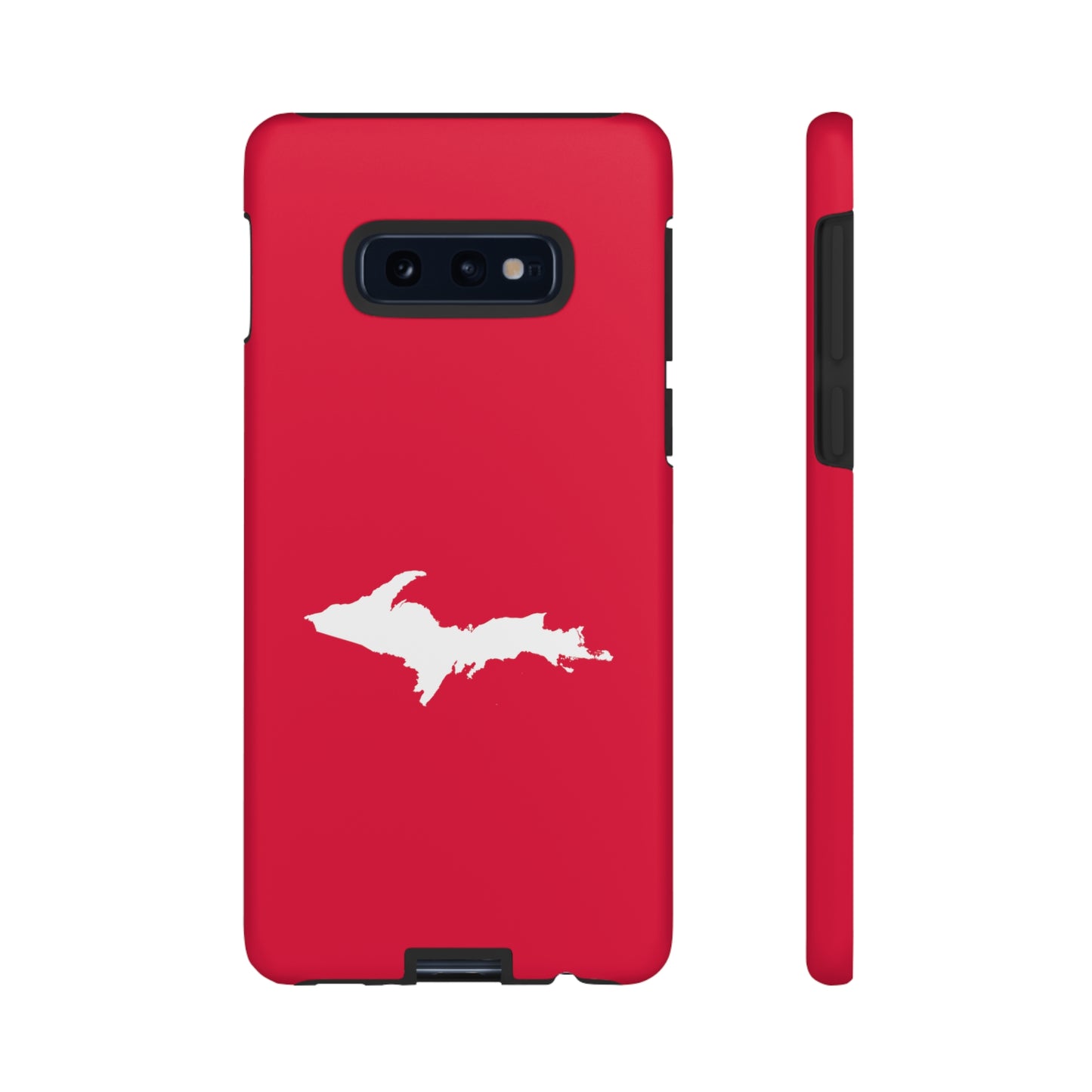 Michigan Upper Peninsula Tough Phone Case (Lighthouse Red w/ UP Outline) | Samsung & Pixel Android