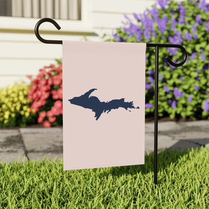 Michigan Upper Peninsula Home & Garden Flag (w/ UP Outline) | Champagne Pink