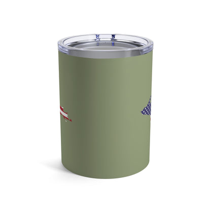 Michigan Upper Peninsula Tumbler (w/ UP USA Flag) | Beachgrass Green - 10oz