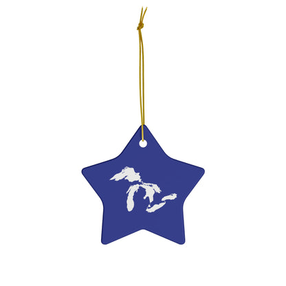 Great Lakes Christmas Ornament (Bourbon Blue) | Ceramic - 4 Shapes