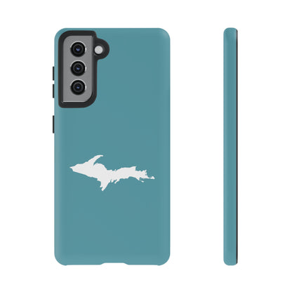 Michigan Upper Peninsula Tough Phone Case (Huron Blue w/ UP Outline) | Samsung & Pixel Android