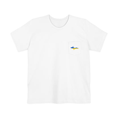 Michigan Upper Peninsula Pocket T-Shirt (w/ UP Ukraine Flag) | Unisex Standard