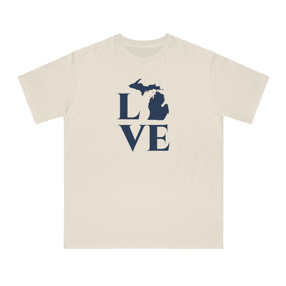 Michigan 'Love' T-Shirt (Roman Font) | Unisex Organic