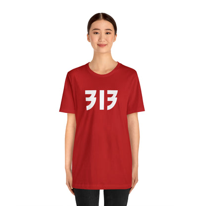 Detroit '313' T-Shirt (80s Glam Rock Font) | Unisex Standard Fit