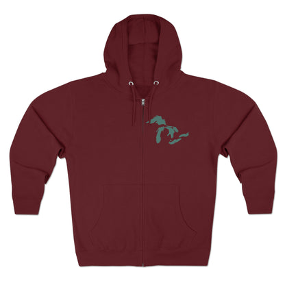 Great Lakes Hoodie (Copper Green, Mini) | Unisex Full Zip