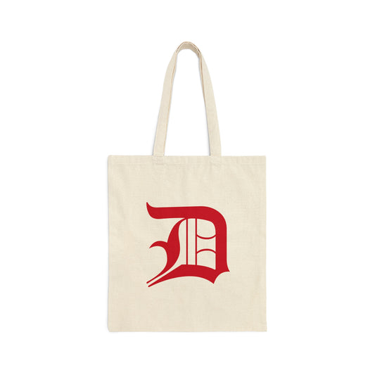 Detroit 'Old English D' Light Tote Bag (Aliform Red)